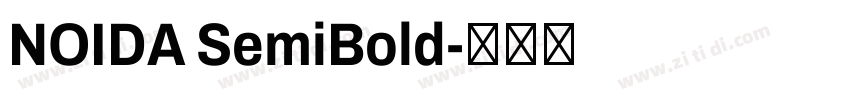 NOIDA SemiBold字体转换